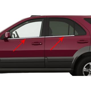 Okenní lišty (4 ks, nerez) Kia Sorento I BL 2002–2009 fotografie 1
