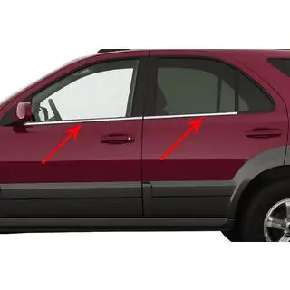 Okenní lišty (4 ks, nerez) Kia Sorento I BL 2002–2009 fotografie 1