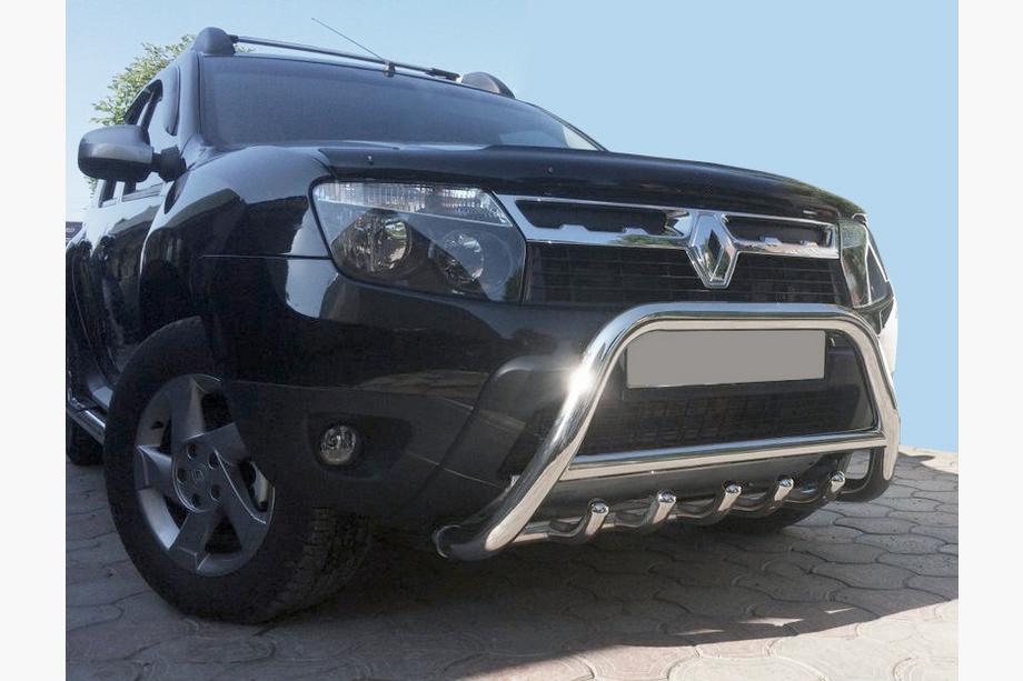 Renault Duster 2008–2017 Nerezový přední ochranný rám (bullbar) WT003 bez nápisu Fotografie 1