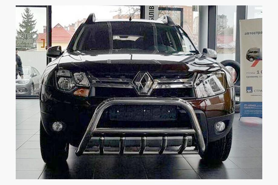 Dacia Duster 2008–2018 Nerezový přední ochranný rám (bullbar) WT003 bez nápisu Fotografie 5