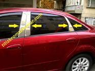 Fiat Linea 2006–2018 Nerezové lišty sloupků dveří (6 ks) fotografie 2