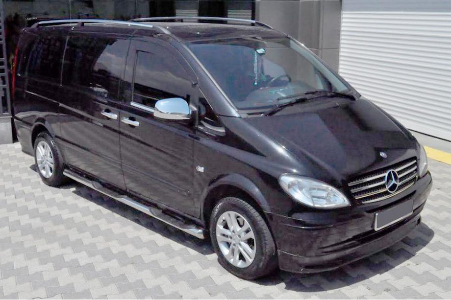 Mercedes Vito W639 2004–2014 Boční nášlapné trubky (2 ks, nerez) d70, krátký/střední rozvor (L1/L2) Image