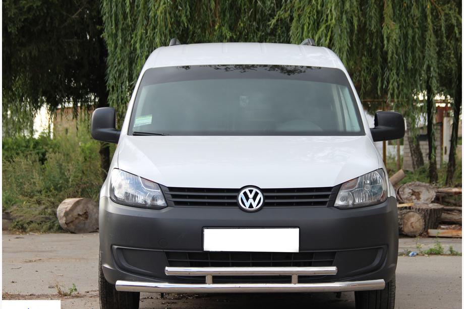 Volkswagen Caddy 2010–2015 Přední dvojitý nerezový ochranný rám 60/48 mm Image