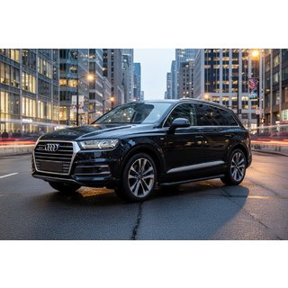 Boční prahy Allmond Black (2 ks, hliník) Audi Q7 2015–2026 fotografie 1