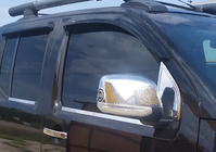 Nissan Navara 2006–2015 Chromové kryty zpětných zrcátek (2 ks, plast) Bez směrového opakovače fotografie 3
