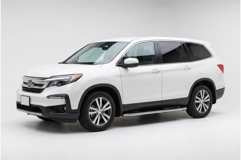 Honda Pilot 2015–2022 Boční prahy Maydos V1 (2 ks, hliník ↗ nerez) Image