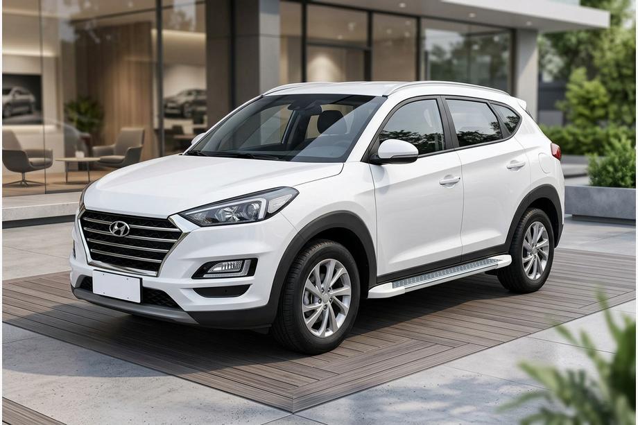 Hyundai Tucson TL 2016–2021 Boční nášlapy Allmond White (2 ks, hliník) Image