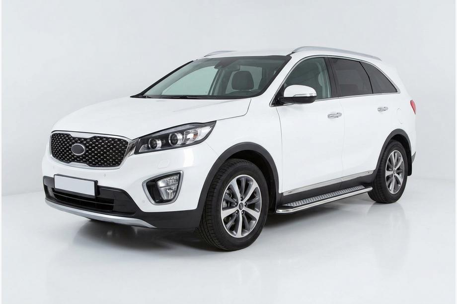 Kia Sorento III UM 2014–2020 Boční nášlapy Maydos V2 (2 ks, hliník + nerez) Image