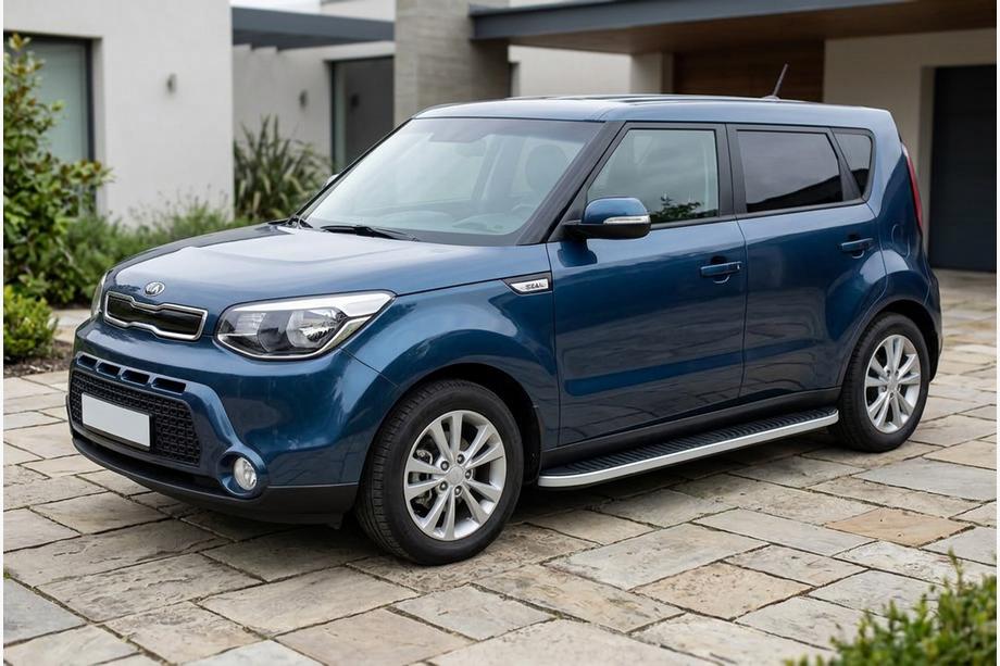 Kia Soul II 2013–2018 Boční prahy Tayga Grey (2 ks, hliník) Image