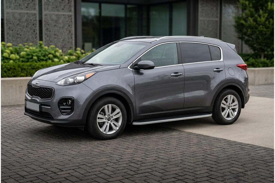 Kia Sportage 2015–2021 Boční prahy Tayga Grey (2 ks, hliník) Image