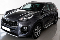 Kia Sportage 2015–2021 Boční nášlapy Allmond Grey (2 ks, hliník) fotografie 1