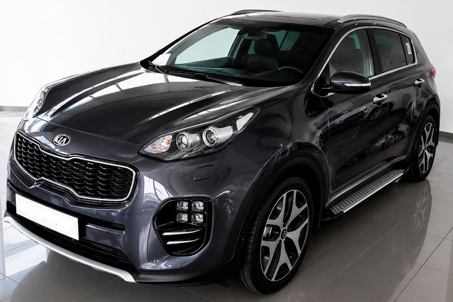 Kia Sportage 2015–2021 Boční nášlapy Allmond Grey (2 ks, hliník) Image