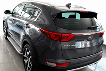 Kia Sportage 2015–2021 Boční prahy Maydos V2 (2 ks, hliník ↗ nerez) fotografie 1
