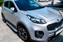 Kia Sportage 2015–2021 Boční prahy Maydos V2 (2 ks, hliník ↗ nerez) fotografie 2