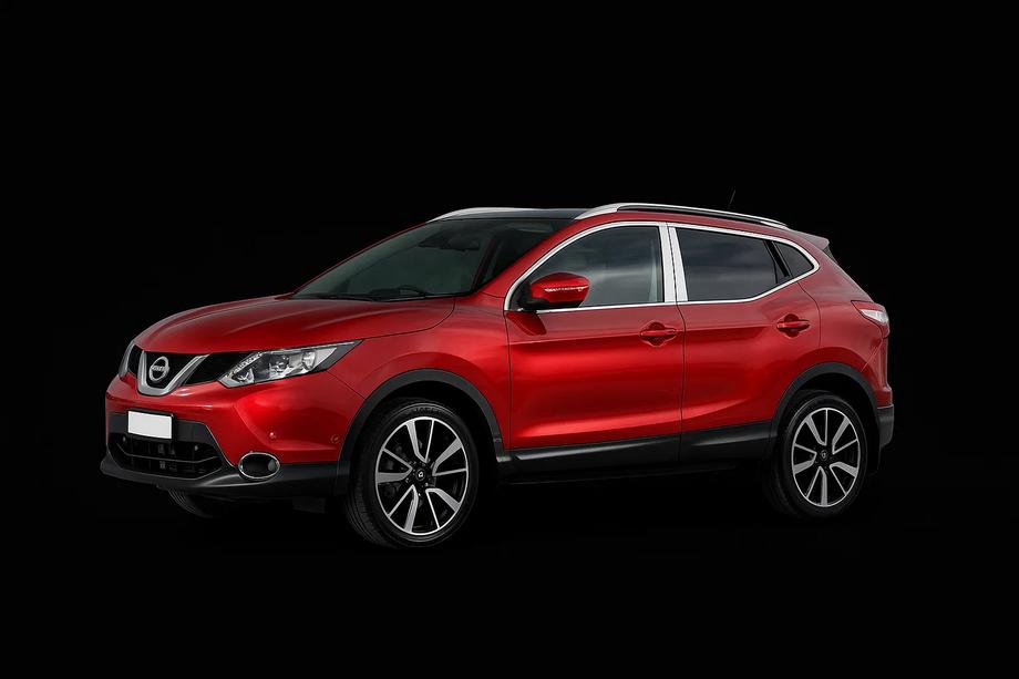 Nissan Qashqai 2014–2021 Chromové kryty sloupků dveří (4 ks, nerez) Fotografie 3