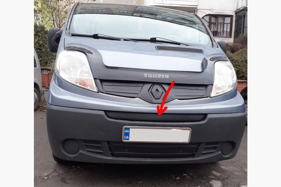 Renault Trafic 2001–2015 Zimní střední clona na masku chladiče (nad SPZ) 2007-2015, matná Image