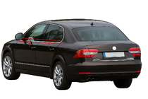 Skoda Superb 2009–2015 Okenní lišty (4 ks, nerez) fotografie 1