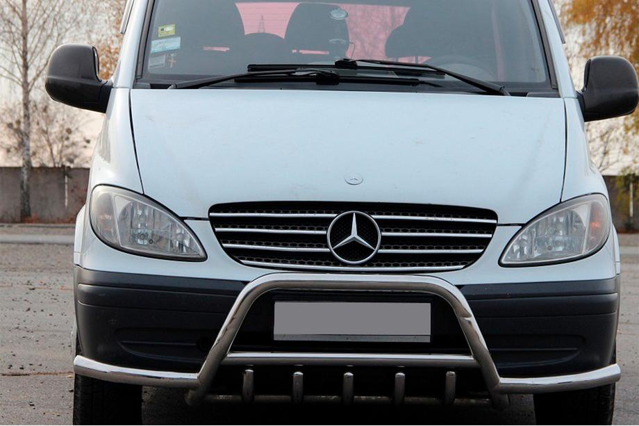 Mercedes Viano 2004–2014 Přední ochranný rám WT003-Plus s přídavnými trubkami (nerez) Image