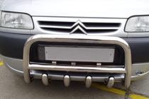 Citroen Berlingo 1996–2008 Přední nerezový ochranný rám (kengur) QT006 fotografie 1