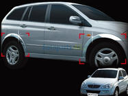 SsangYong Kyron 2005–2014 Boční chromové lišty lemů blatníků fotografie 3