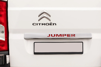 Citroen Jumper 2007–2025 Chromovaná lišta nad SPZ s červeným LED osvětlením (nerez) fotografie 1