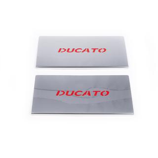 Nerezové kryty vnitřních prahů červené (2 ks) Fiat Ducato 2006–2025 fotografie 2