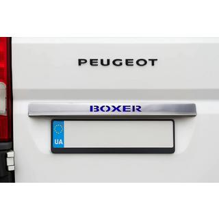 Chromová lišta nad SPZ s modrým LED osvětlením (nerez) Peugeot Boxer 2006–2025 fotografie 1
