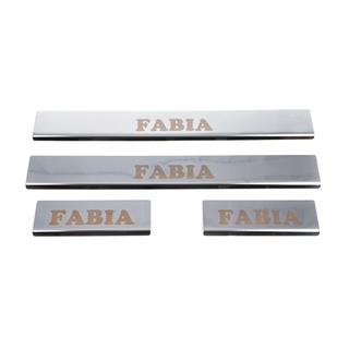Kryty prahů Carmos (4 ks, nerez) Skoda Fabia 2000–2007 fotografie 4