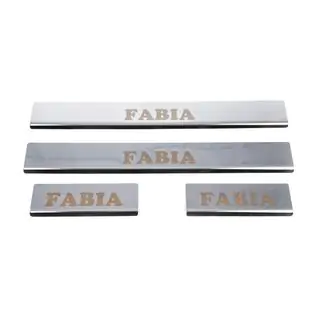 Kryty prahů Carmos (4 ks, nerez) Skoda Fabia 2000–2007 fotografie 4