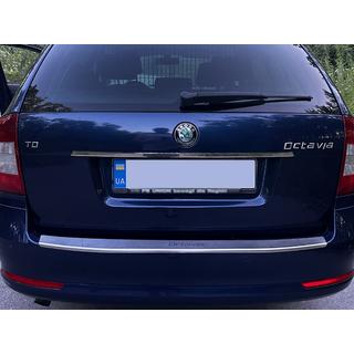 Chromová lišta nad SPZ Carmos (nerez) Skoda Octavia II A5 2010–2013 fotografie 2