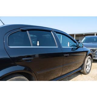 Okenní lišty (4 ks, nerez) Skoda Octavia II A5 2006–2010 fotografie 1
