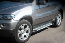 BMW X5 E53 1999–2006 Boční nášlapy Allmond Grey (2 ks, hliník) fotografie 1