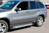 BMW X5 E53 1999–2006 Boční nášlapy Allmond Grey (2 ks, hliník) fotografie 3