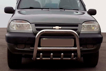 Chevrolet Niva 1998–2020 Nerezový přední ochranný rám QT006 fotografie 1