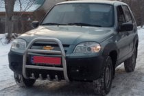 Chevrolet Niva 1998–2020 Nerezový přední ochranný rám QT007 fotografie 3