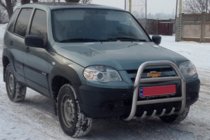 Chevrolet Niva 1998–2020 Nerezový přední ochranný rám QT007 fotografie 4