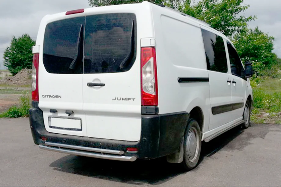 Fiat Scudo 2007–2015 Zadní ochranný rám AK002 – dvojitý (nerez) Image