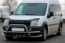 Ford Connect 2006–2009 Nerezový přední ochranný rám s dvojitými vzpěrami WT003-Plus-2 fotografie 2
