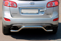 Hyundai Santa Fe 2 2006–2012 Zadní ochranný rám AK007-2 (nerez) fotografie 1