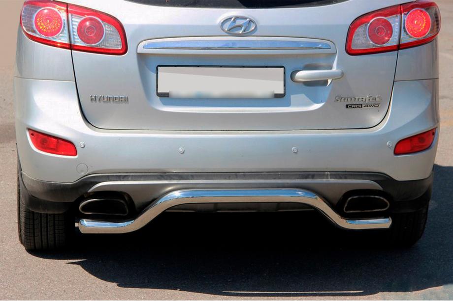 Hyundai Santa Fe 2 2006–2012 Zadní ochranný rám AK007-2 (nerez) Image