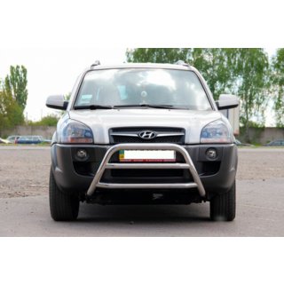 Bullbar WT022 (nerez) Hyundai Tucson JM 2004– fotografie 2