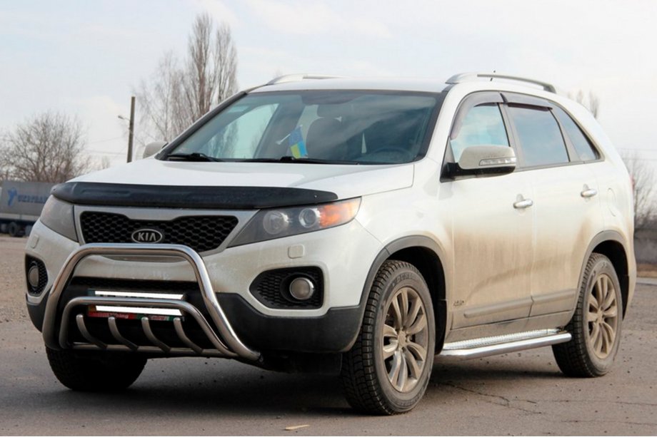 Kia Sorento II XM 2009–2014 Přední ochranný rám WT002/2 (nerez) Image