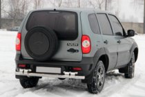 Chevrolet Niva 1998–2020 Zadní ochranný oblouk AK015 (nerez) fotografie 1