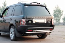 Range Rover III L322 2002–2012 Zadní ochranný rám AK002 – dvojitý (nerez) fotografie 3