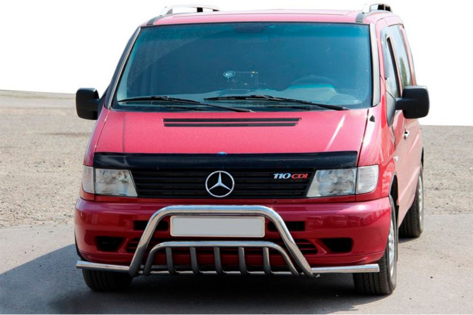 Mercedes Vito W638 1996–2003 Klokaní rám s ochranou světel WT002 Plus (nerez) Fotografie 3