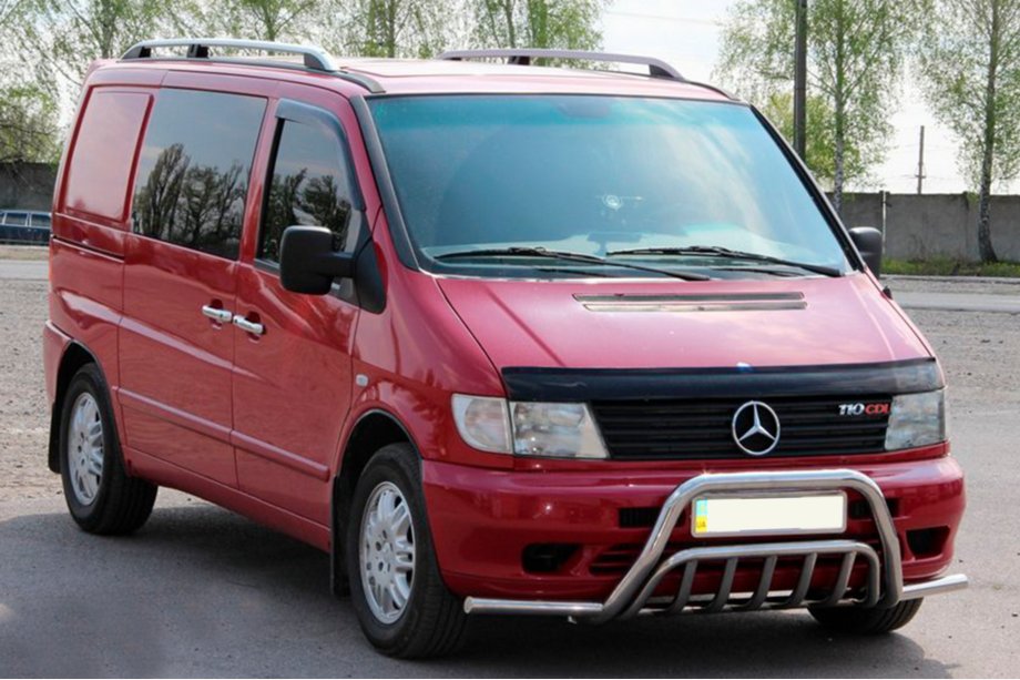 Mercedes Vito W638 1996–2003 Klokaní rám s ochranou světel WT002 Plus (nerez) Fotografie 1