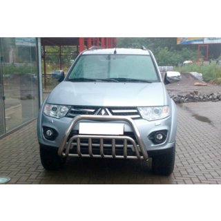 Přední ochranný rám WT002 (nerez) Mitsubishi Pajero Sport 2008–2015 fotografie 1