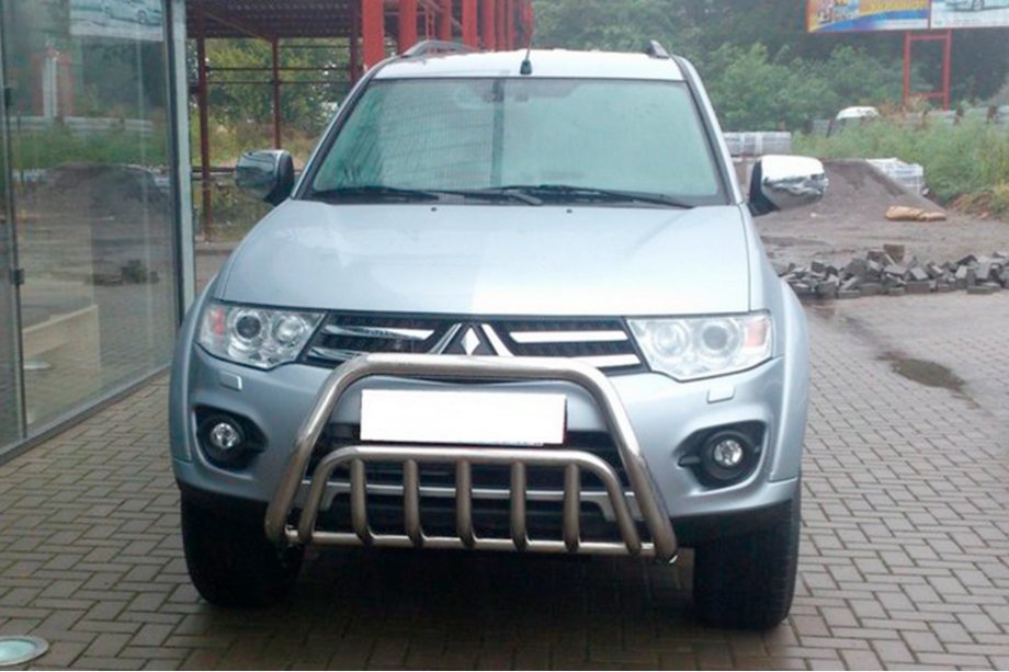 Mitsubishi Pajero Sport 2008–2015 Přední ochranný rám WT002 (nerez) Image