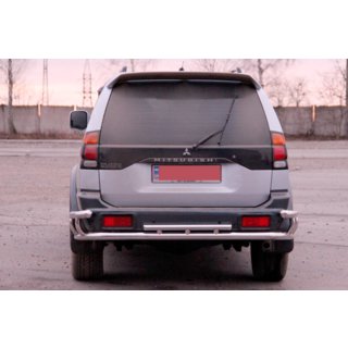 Zadní ochranný rám AK005-2 (nerez) Mitsubishi Pajero Sport 1996–2007 fotografie 2