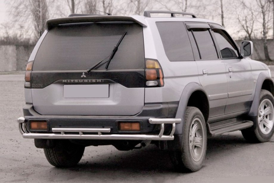 Mitsubishi Pajero Sport 1996–2007 Zadní ochranný rám AK005-2 (nerez) Image